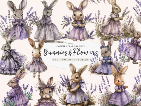 Download Baby Bunny Clipart, Provence Lavender - Bunny clipart Collection