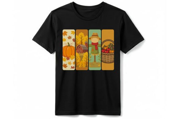 Download Retro Autumn Farm Scarecrow T-Shirt - Scarecrow Collection