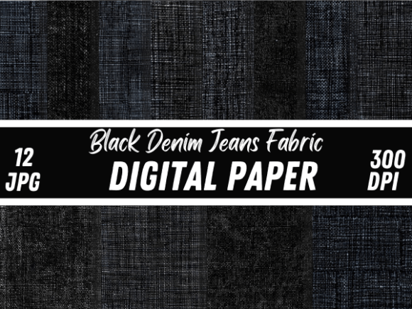 Download Black Denim Jeans Fabric Paper Patterns - Fabric paper Collection