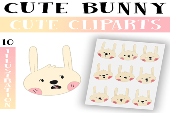 Download Cute Bunny Clipart Png / Commercial Use - Bunny clipart Collection