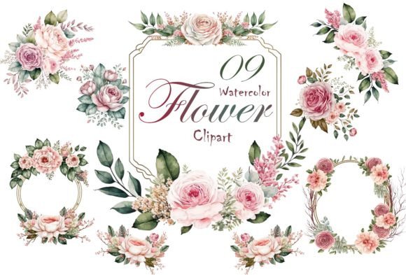 Download Pink Roses Watercolor Flower Clipart - Premium Resources