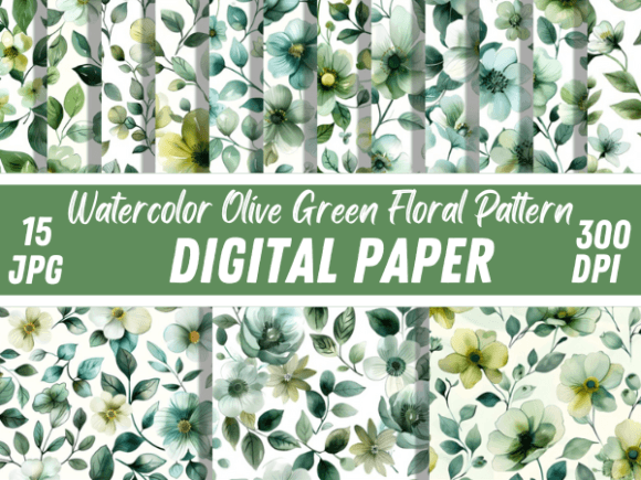 Download Olive Floral Print Fabric Paper Pattern - Fabric paper Collection
