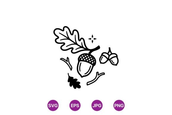 Download Hand Drawn Oak Acorn Clipart - Hand drawn Collection