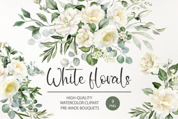 Download Watercolor White Rose Flower Clipart PNG - Flower clipart Collection