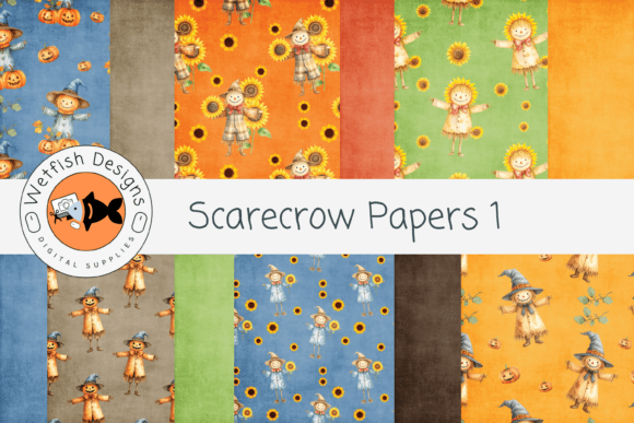 Download Autumn Fall Scarecrow Papers 1 - Scarecrow Collection