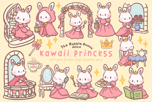 Download Kawaii Princess Bunny Clipart - Bunny clipart Collection