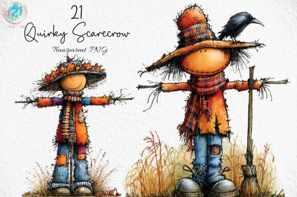 Download Quirky Scarecrow PNG Bundle - Scarecrow Collection