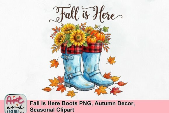 Download Fall is Here Boots PNG, Autumn Decor, Seasonal Clipart - Autumn decor Collection