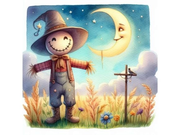 Download 🎩 a Cute Scarecrow with a Crooked Smile - Scarecrow Collection