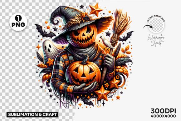 Download Halloween Scarecrow Pumpkin Face Clipart - Scarecrow Collection