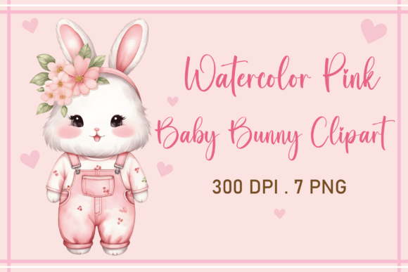 Download Cute Watercolor Bunny Clipart Bundle - Bunny clipart Collection