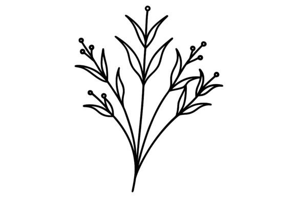 Download Botanical Line Art Wildflower Bundle - Wildflower bundle Collection