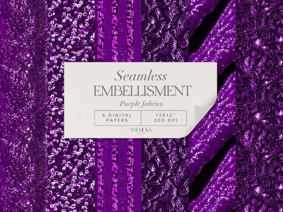 Download Purple Embroidery Sequin Fabric Paper - Fabric paper Collection